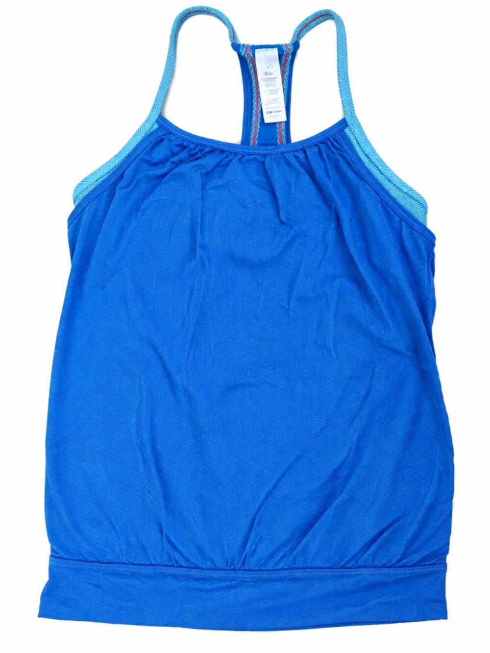 Ivivva Girl by Lululemon 🍋 Double Dutch Tank top blue herringbone size 10